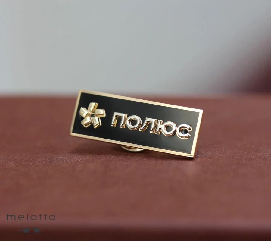 Значок «Полюс» из золота 585 пробы