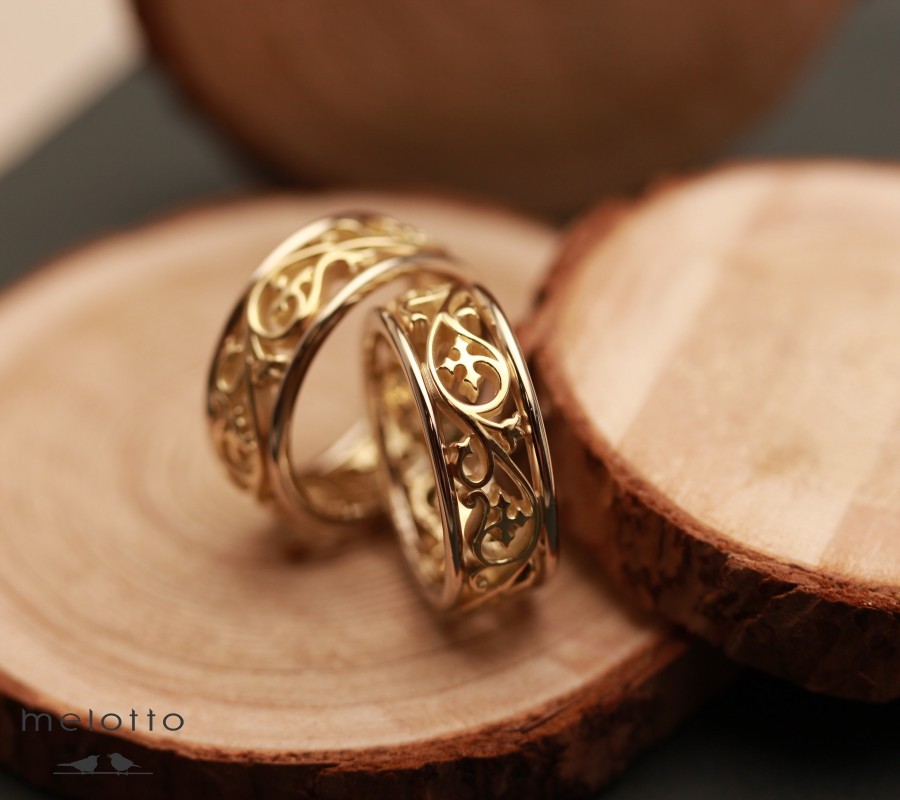 Красивые комбинированные кольца