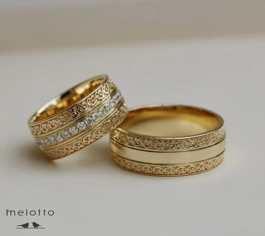 Популярные винтажные обручальные кольца