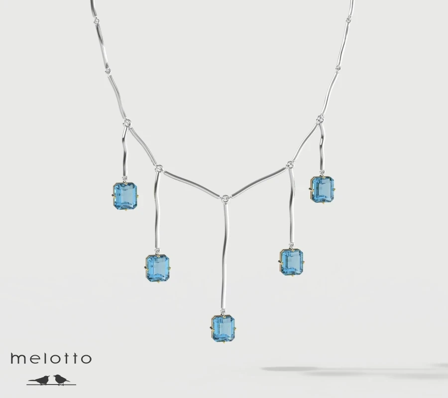 Колье с топазом