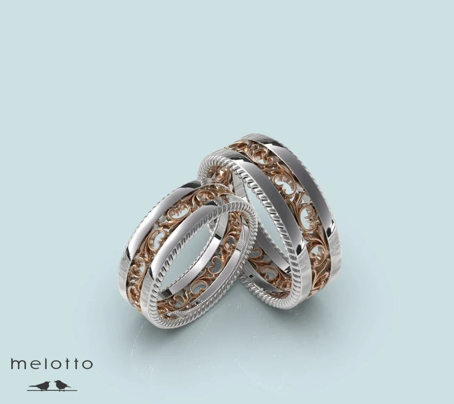 Обручальные кольца с русским орнаментом