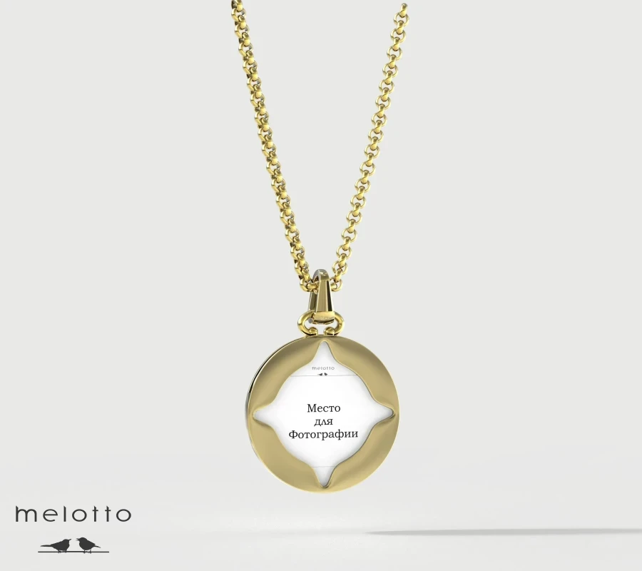 Круглый медальон под 1 фото