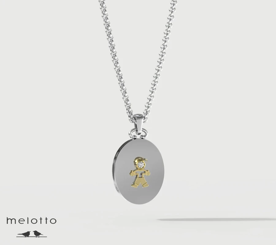 Открывающийся медальон из белого золота