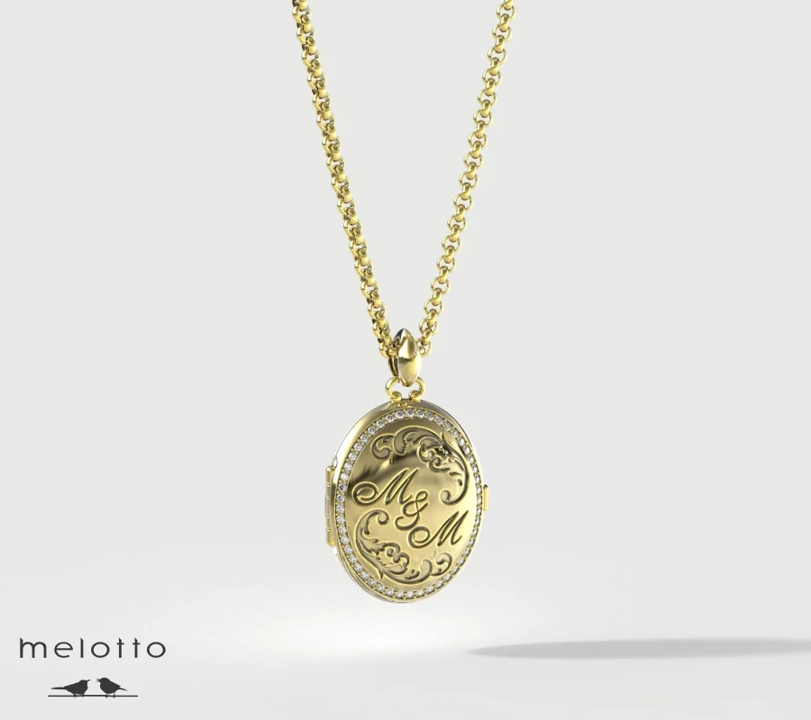 Медальон золотой под фото на заказ