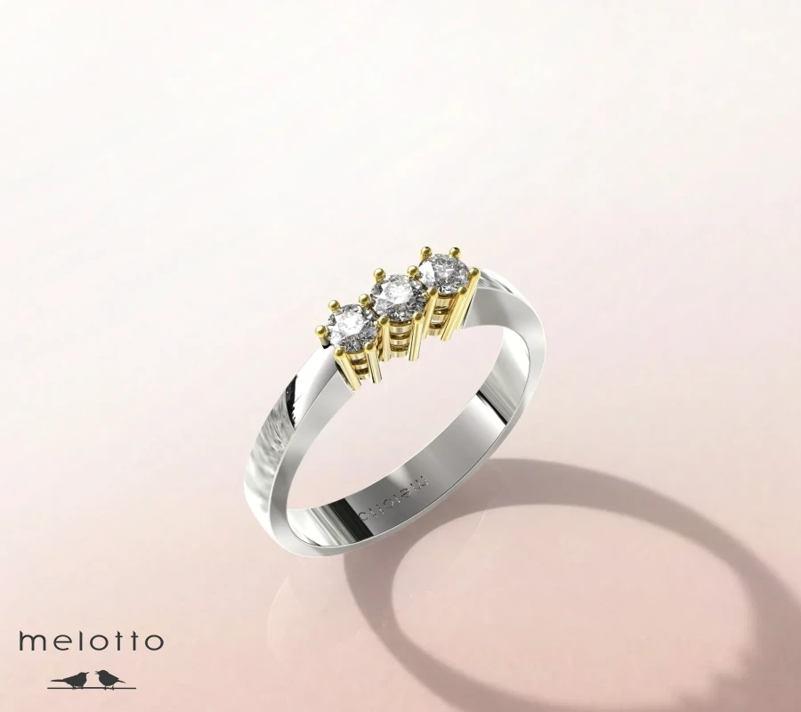 Помолвочное кольцо  «Trois diamants»