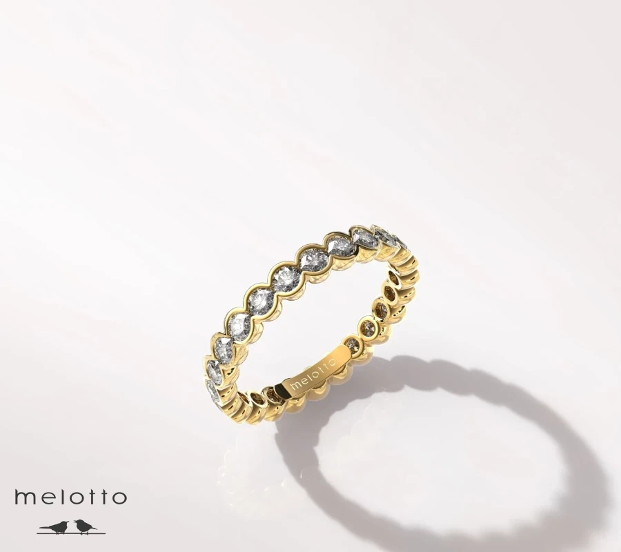 Женское обручальное кольцо «Круглая бриллиантовая вечность»