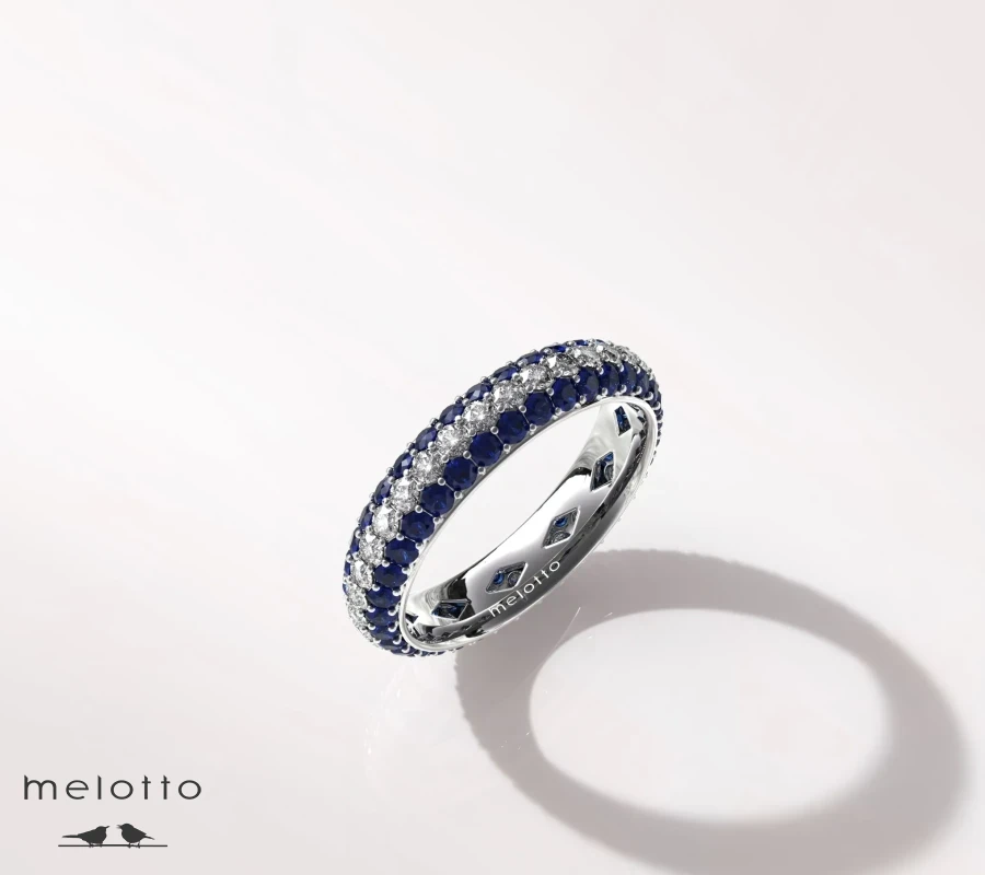 Сапфировое женское обручальное кольцо