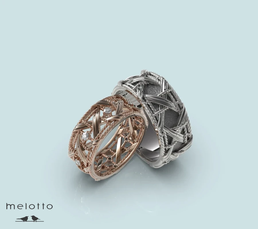 Плетеные обручальные кольца