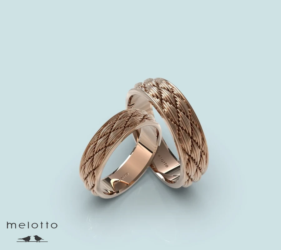 Фактурные обручальные кольца