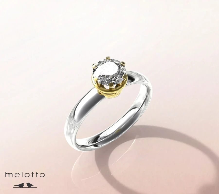 Кольцо с бриллиантом «Crown»