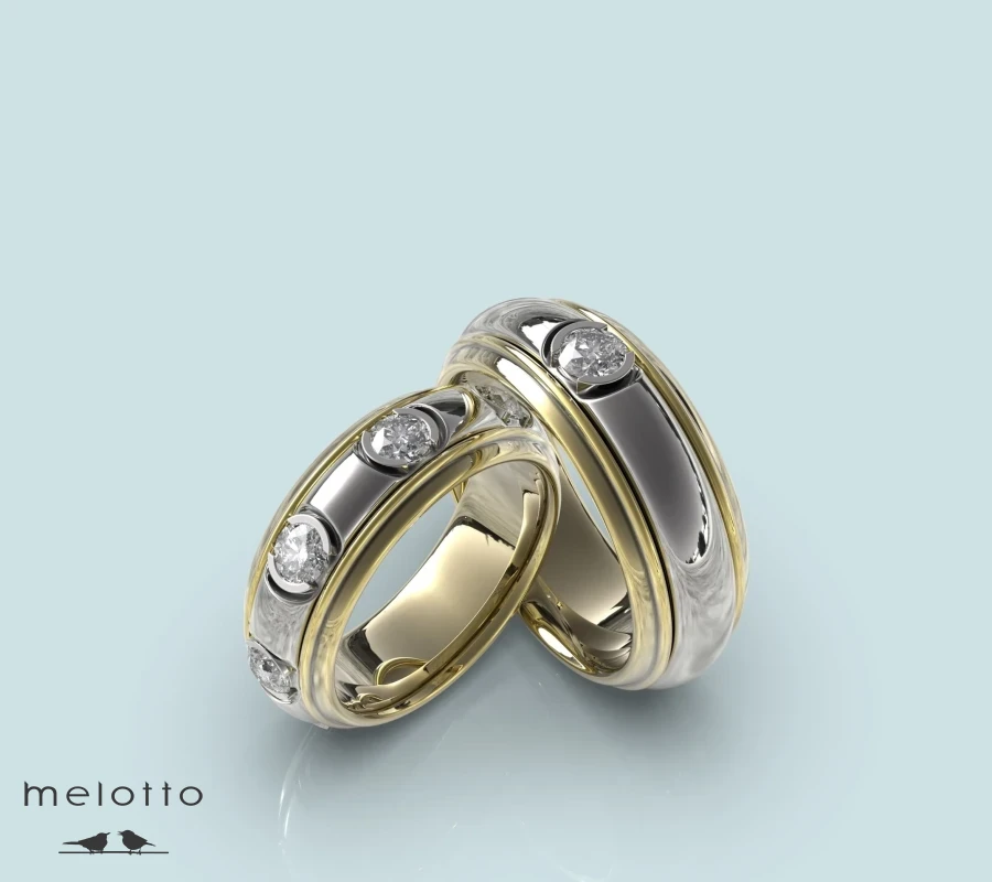 Обручальные кольца с крупными бриллиантами