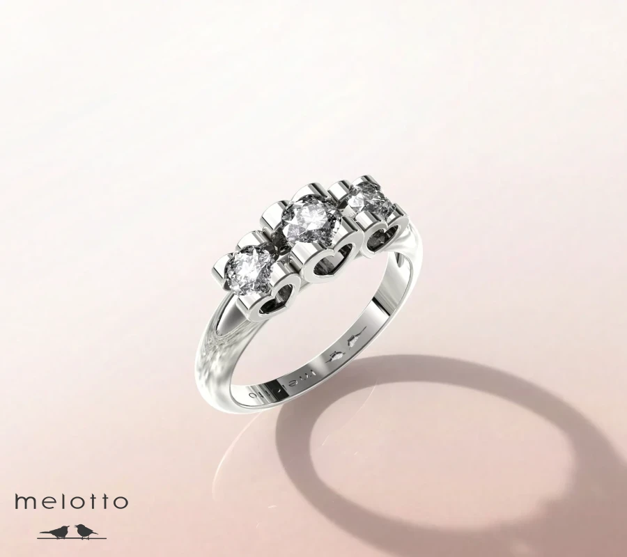 Кольцо с бриллиантами «Diamond heart»