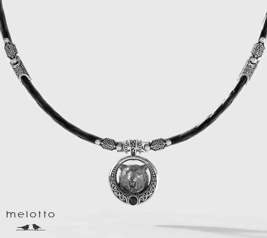 Шнурок с золотыми вставками «Ursus arctos»