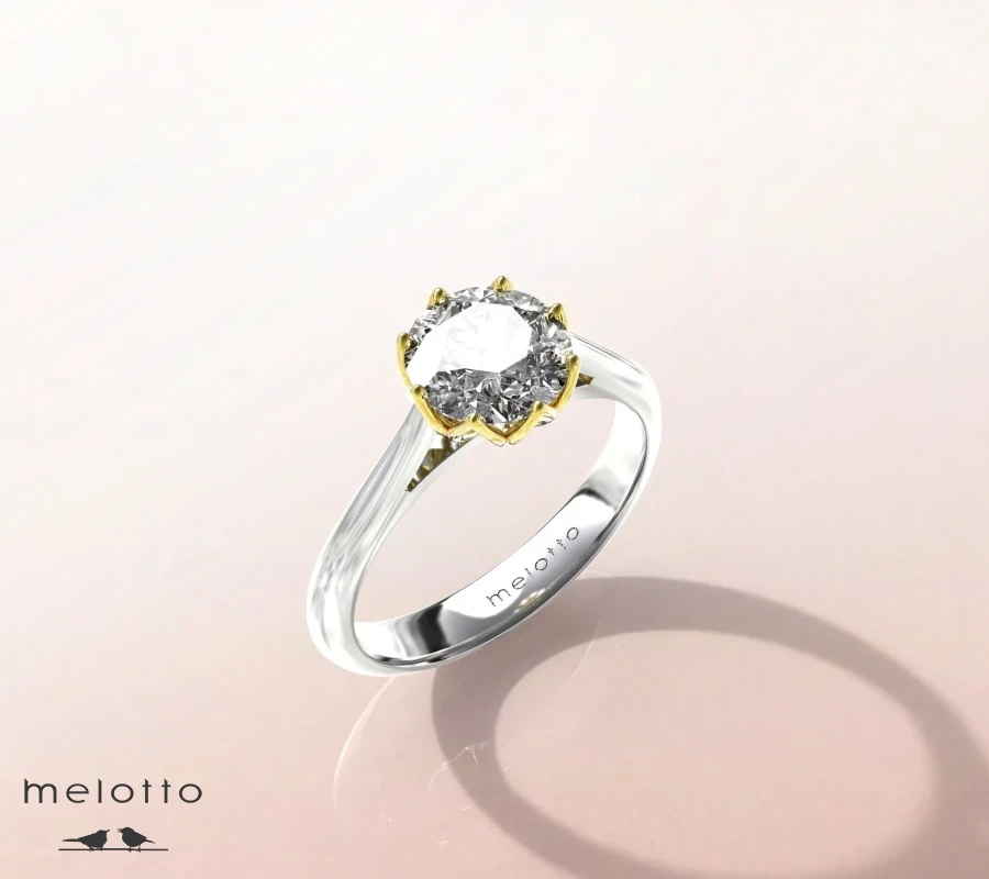 Кольцо с бриллиантом «Flower of life»