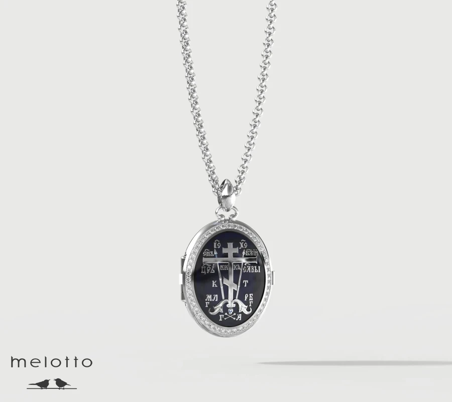 Открывающийся золотой медальон под закладку