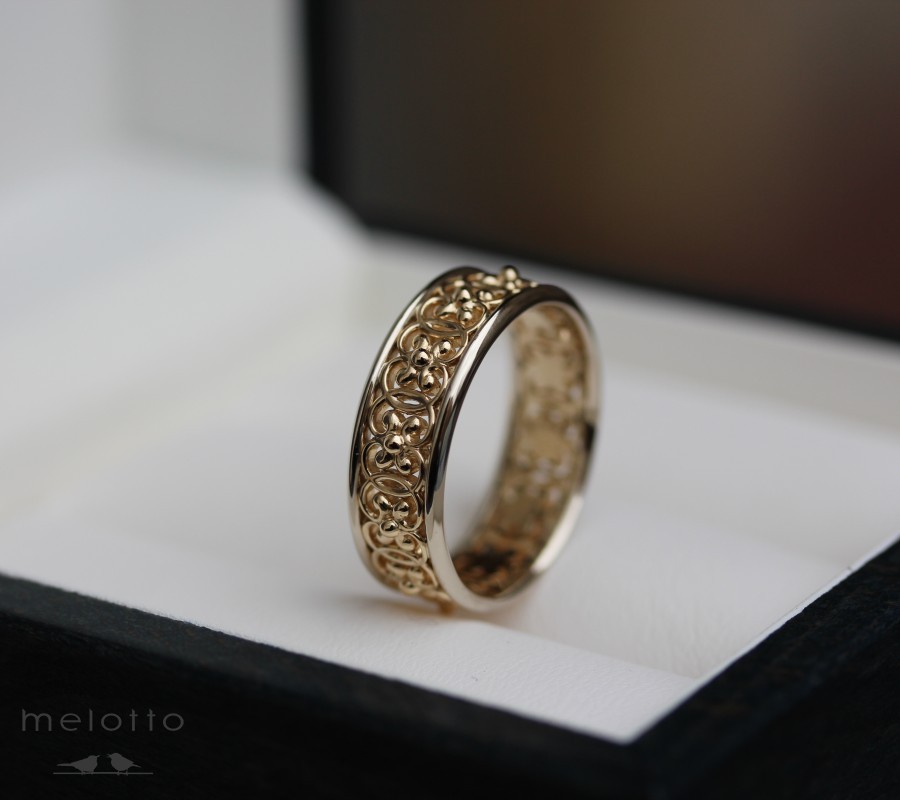 Винтажные обручальные кольца с бриллиантами