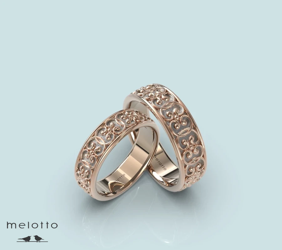 Обручальные кольца из розового золота
