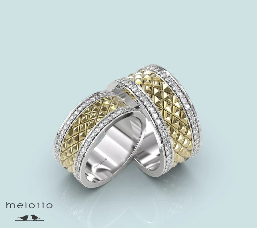 Обручальные кольца «Пирамида»