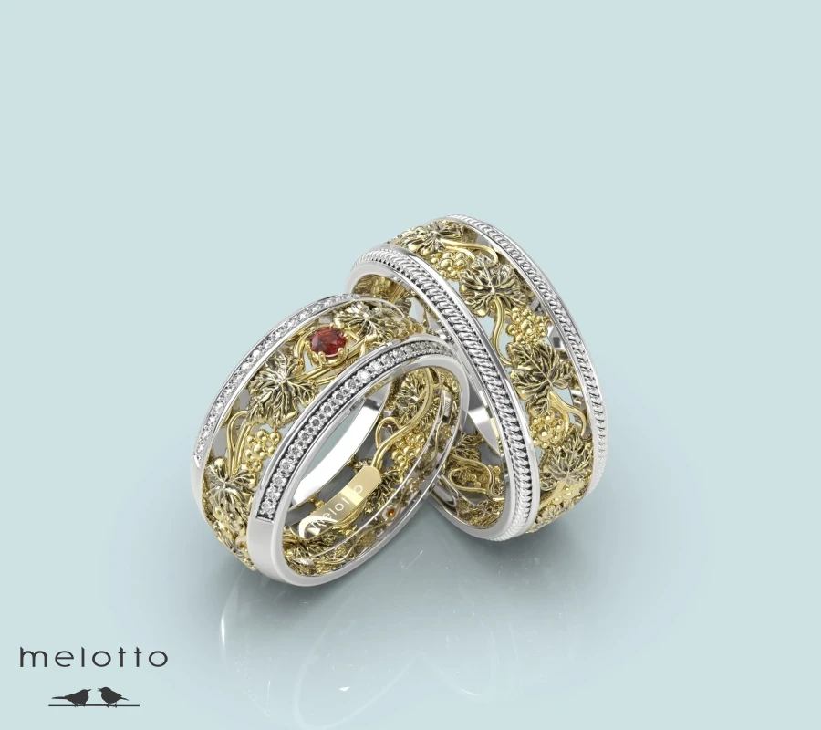 Обручальные кольца «Виноградная лоза»