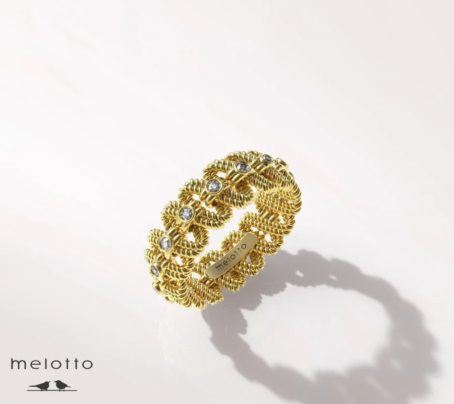 Женское обручальное кольцо «Золотая нить»