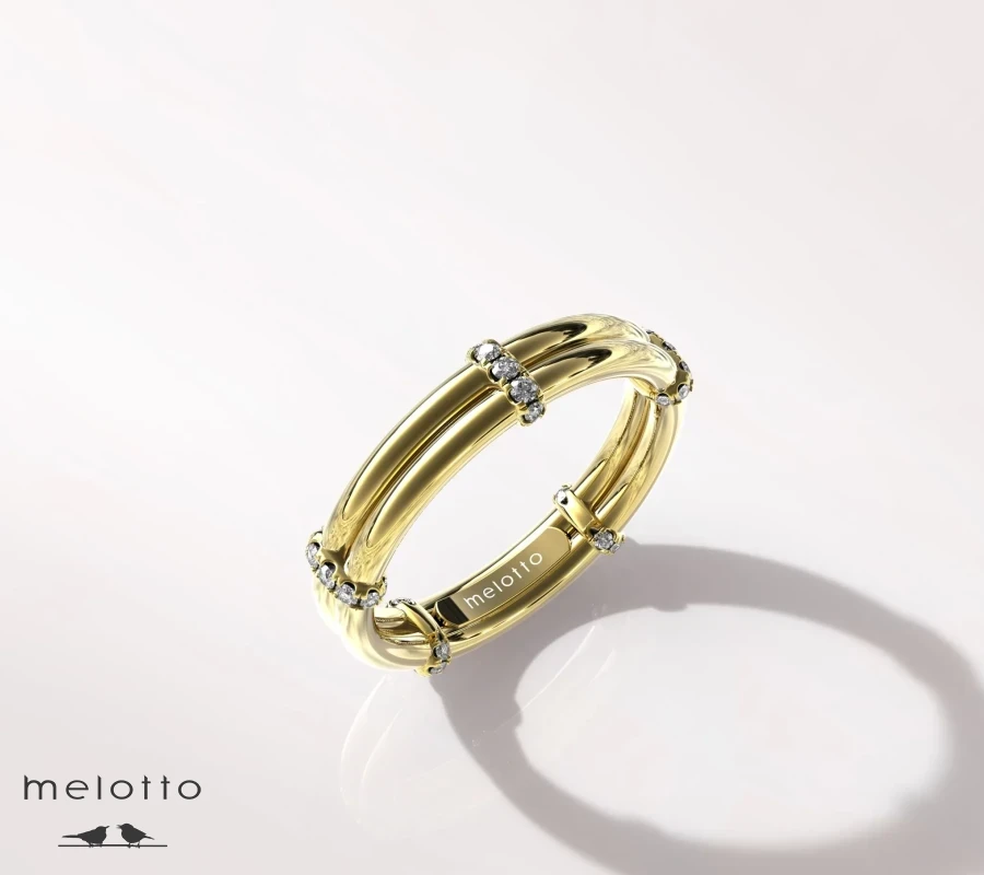 Женское обручальное кольцо «Желтое золото вечности»