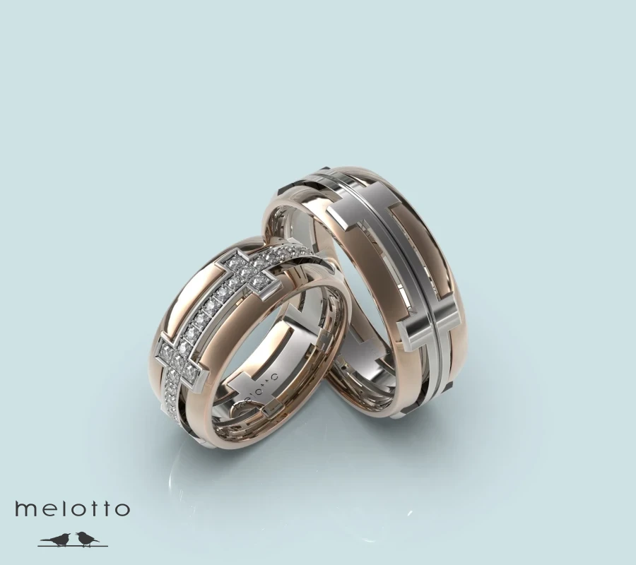 Массивные золотые обручальные кольца