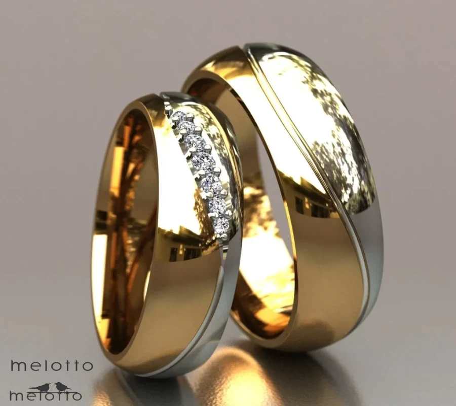 Классические обручальные кольца выпуклые