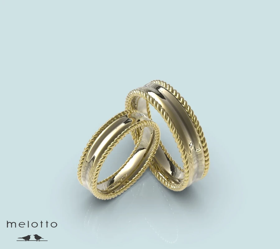 Узкие парные обручальные кольца