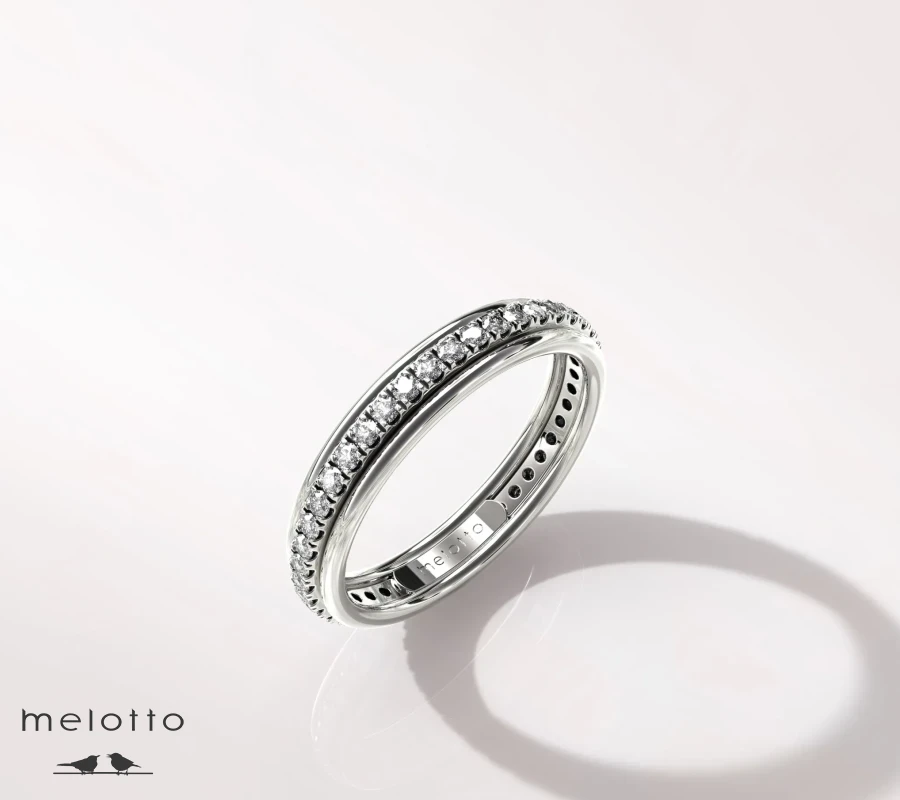 Женское обручальное кольцо «White diamond»