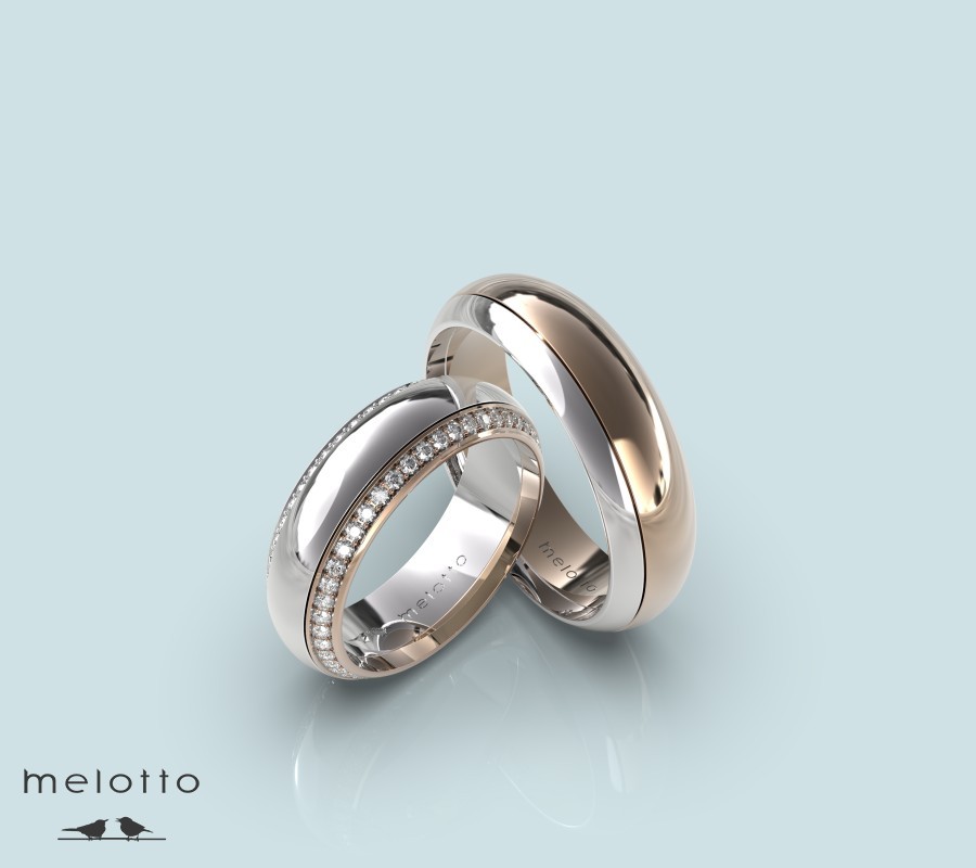 Золотые обручальные кольца с бриллиантами