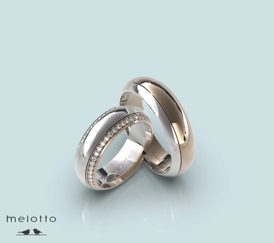 Золотые обручальные кольца с бриллиантами