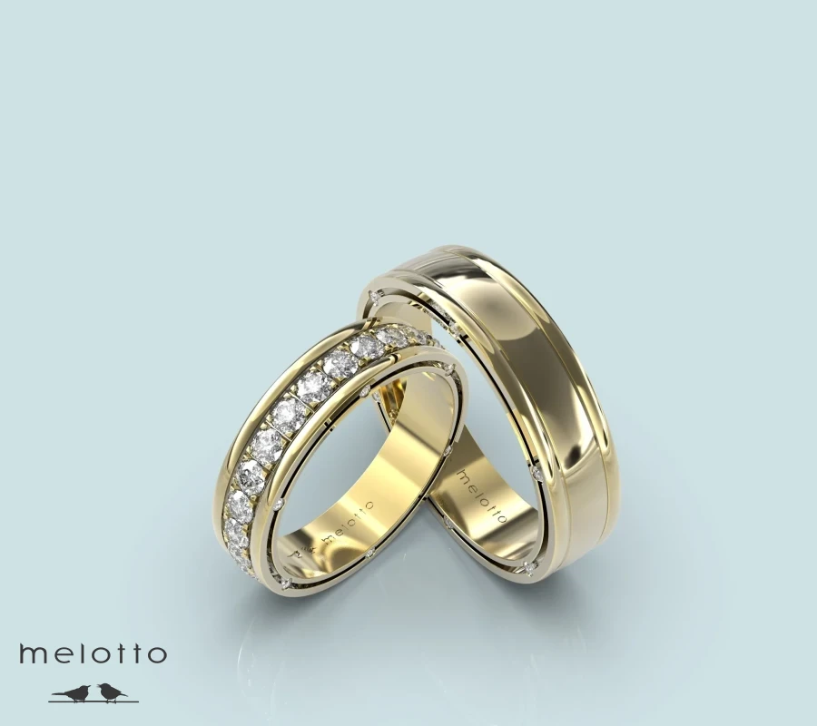 Обручальные кольца с бриллиантами «Дуэт»