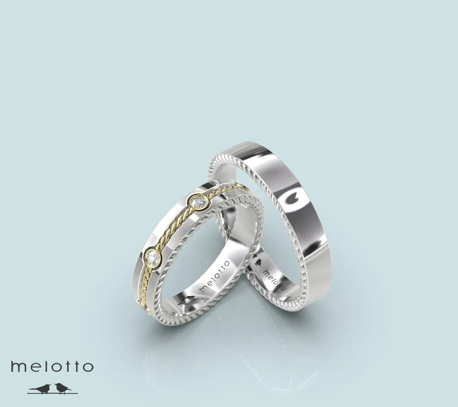 Авторские обручальные кольца с бриллиантами