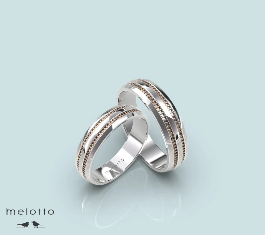 Современные парные обручальные кольца