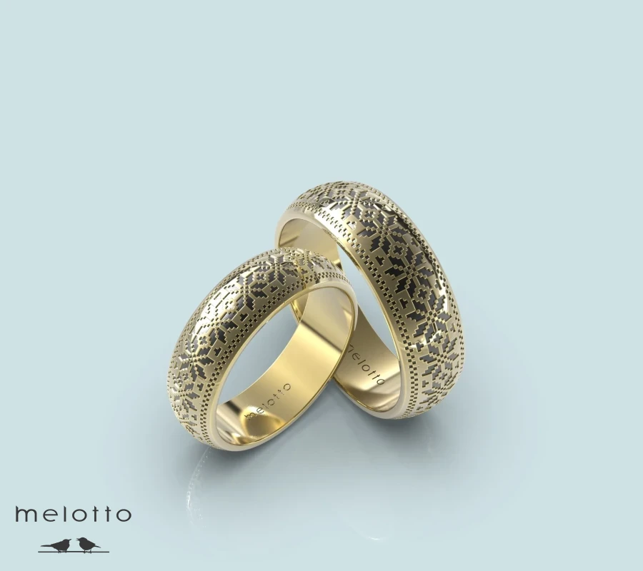 Славянские парные обручальные кольца