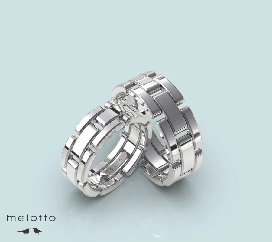 Обручальные кольца браслетного дизайна