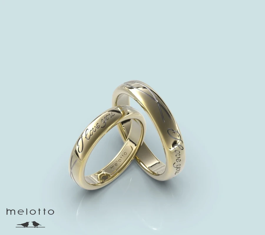 Обручальные кольца с гравировкой «I love you»