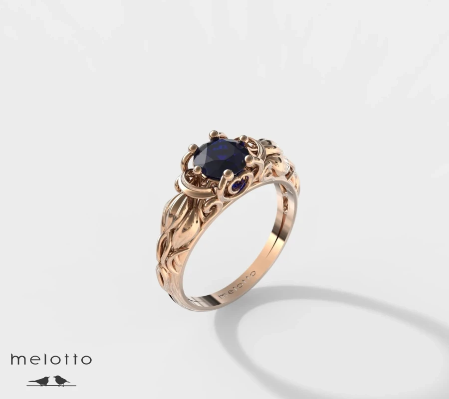 Кольцо с сапфиром