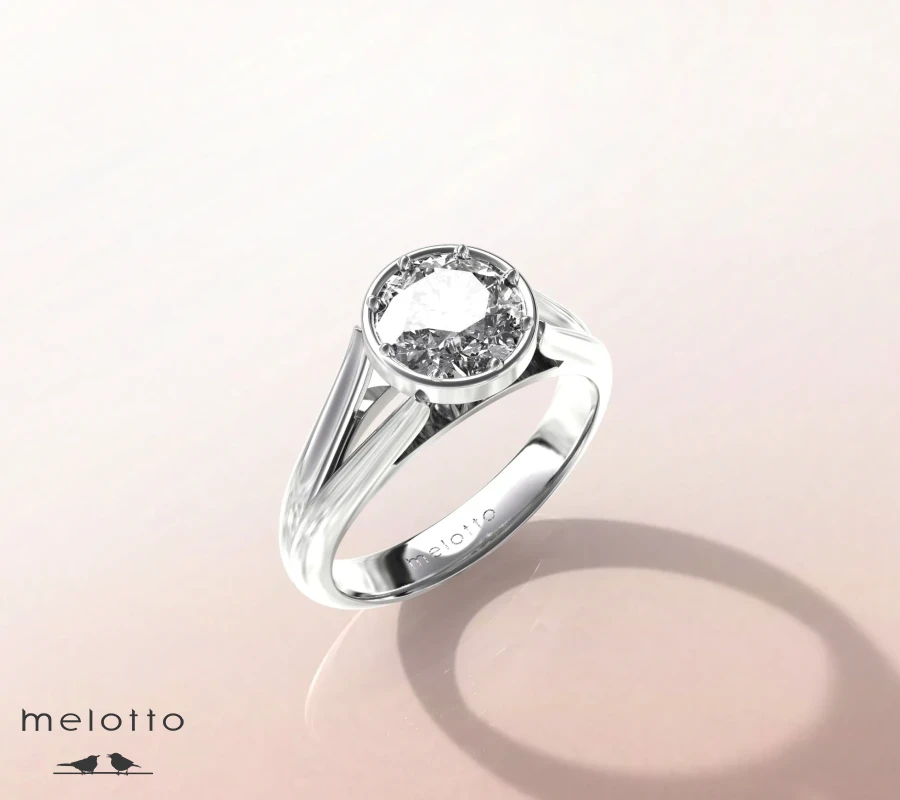 Кольцо с бриллиантом «Propre comme une larme»