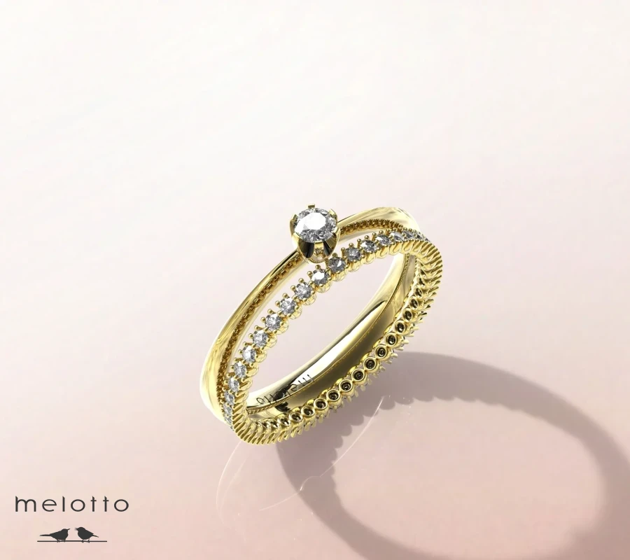 Кольцо с бриллиантами «Deux destins»