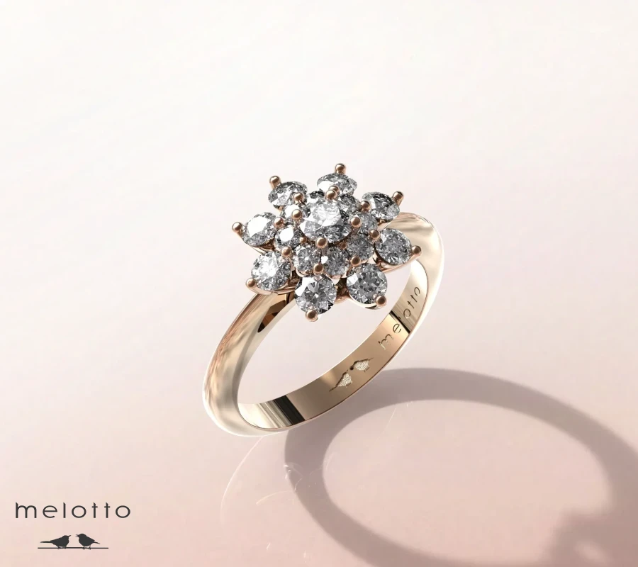 Кольцо с бриллиантом «Lys blanc»