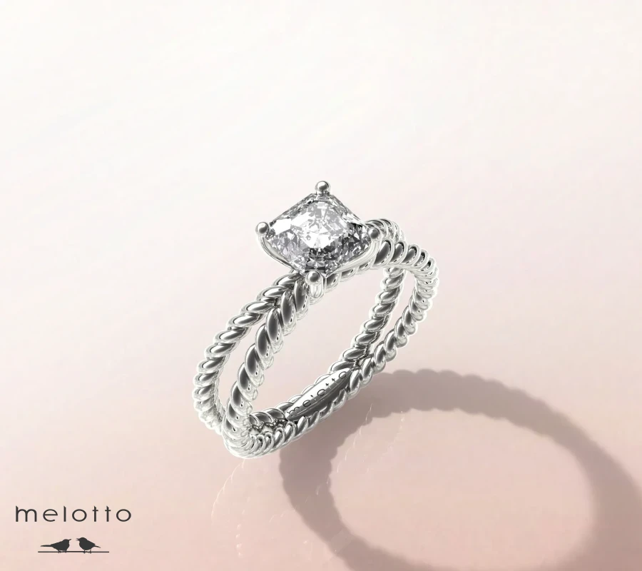 Кольцо с бриллиантом «Princess»