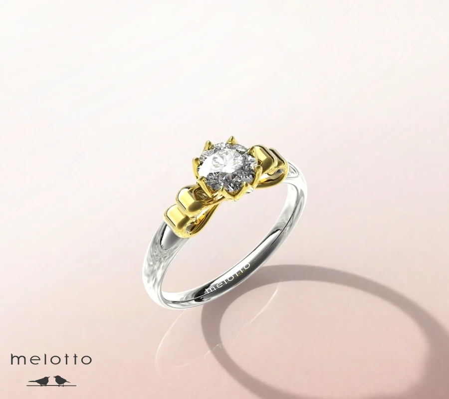 Кольцо с бриллиантом «Flower of love»