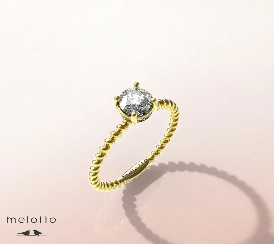 Кольцо с бриллиантом  «Fil du destin»