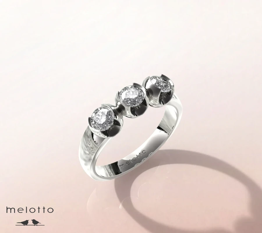 Помолвочное кольцо «Tulipe blanche»