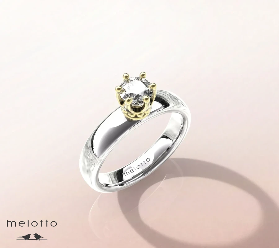 Кольцо с бриллиантом  «La reine»