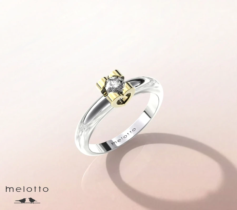 Кольцо с бриллиантом «Heart»