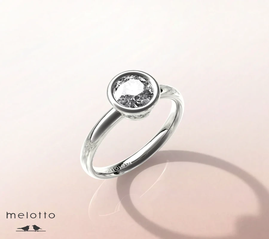 Кольцо с бриллиантом  «Goutte d'eau»