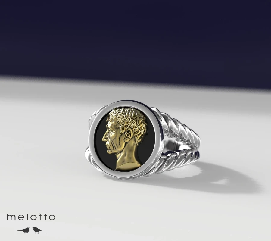 Мужское кольцо Цезарь