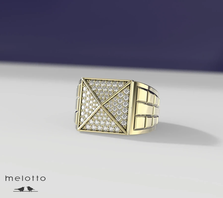 Перстень «Бриллиантовая пирамида»